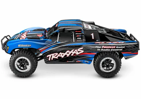 Traxxas Slash Brushless 1/10-Scale 2WD Short Course Racing Truck TQ 2.4GHz – Blauw – zonder batterij en lader