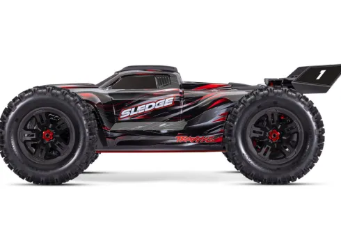 Traxxas Sledge Belted 1/8 4WD Brushless Monster Truck RTR TSM 2.4Ghz (Versie 2024) Rood – zonder batterij en lader