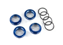 Traxxas Spring retainer (adjuster), blue-anodized aluminum, GT-Maxx shocks (4) (assembled with o-ring) – TRX8968X