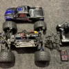Traxxas Stampede 4×4 brushless monster truck RTR met stalen assen en Hobbywing motor met regelaar met luxe Absima LCD zender (gebruikt)!