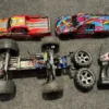 Traxxas Stampede 2WD VXL Monster Truck met 2e body en luxe aluminium dempers + tuning onderdelen + Traxxas stalen aandrijfassen (gebruikt)!