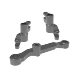 Traxxas Steering bellcranks, draglink (gray-anodized 6061-T6 aluminum)/ 3x13mm SS (with threadlock) (2)/ 3x12mm BCS (with threadlock) (2)/ 5x8x2.5mm ball bearings (2)/ 5x10x4mm ball bearings (2) – TRX10743-GRAY