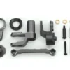 Traxxas Steering bellcranks, draglink (gray-anodized 6061-T6 aluminum)/ bellcrank bushing (1)/ 3x20mm BCS (with threadlock) (2)/ 3x20mm BCS (with threadlock) (2)/ 3x20mm shoulder screws (with threadlock) (2)/ 3x15mm BCS (with threadlock) (1)/ 3x10mm CS – TRX10246-GRAY