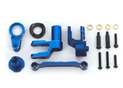 Traxxas Steering bellcranks, draglink (blue-anodized 6061-T6 aluminum)/ bellcrank bushing (1)/ 3x20mm BCS (with threadlock) (2)/ 3x20mm BCS (with threadlock) (2)/ 3x20mm shoulder screws (with threadlock) (2)/ 3x15mm BCS (with threadlock) (1)/ 3x10mm CS – TRX10246-BLUE