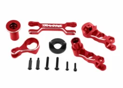 Traxxas Steering bellcranks (left & right)/ draglink (6061-T6 aluminum, red-anodized) (fits X-Maxx) – TRX7746-RED