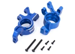 Traxxas Steering blocks, 6061-T6 aluminum (blue-anodized), left & right – TRX7836-BLUE