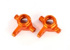 Traxxas Steering blocks, 6061-T6 aluminum (orange-anodized), left & right – TRX6837A