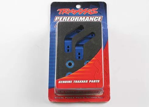 Traxxas Stub axle carriers, Rustler/Stampede/Bandit (2), 6061-T6 aluminum (blue-anodized)/ 5x11mm ball bearings (4) – TRX3652A