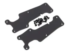 Traxxas Suspension arm covers, black, front (left and right)/ 2.5×8 CCS (12) – TRX9633