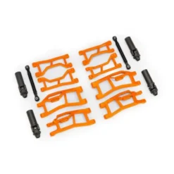 Traxxas Suspension kit, Mini Maxx® WideMaxx®, Orange (includes front & rear suspension arms, front toe links & outer half shafts (extended)) – TRX10790-ORNG