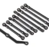 Traxxas Suspension link set, complete (front & rear) (includes steering link (1), front lower links (2), front upper links (2), rear links (4)) (assembled hollow balls) (fits 1/18 scale vehicles long wheelbase) – TRX9842