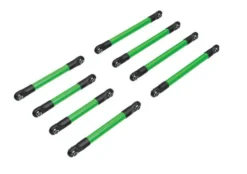 Traxxas Suspension link set, 6061-T6 aluminum (green-anodized) (includes 5x53mm front lower links (2), 5x46mm front upper links (2), 5x68mm rear lower or upper links (4)) – TRX9749-GRN