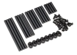 Traxxas Suspension pin set, complete (hardened steel), 4x64mm (4), 4x22mm (4), 4x38mm (4), 4x33mm (4), 4x47mm (4)/ 3x8mm BCS (14)/ 3x6mm BCS (4)/ retainers (8) – TRX8940X