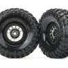 Traxxas Tires and wheels, assembled (Method 105 black chrome beadlock wheels, Canyon Trail 1.9″ tires, foam inserts) (1 left, 1 right) – TRX8174