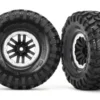 Traxxas Tires and wheels, assembled, glued (TRX-4 satin beadlock wheels, Canyon Trail 1.9 tires) (2) – TRX8272X