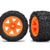 Traxxas Tires & wheels, assembled, glued (2.8″) (RXT orange wheels, Talon Extreme tires, foam inserts) (2) (TSM rated) – TRX6773A