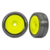 Traxxas Tires & wheels, assembled, glued (yellow dished 3.0″ wheels, Response Pro 3.0″ tires, foam inserts) (2) – TRX9074-YLW