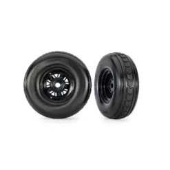 TRAXXAS Tires & wheels, assembled, glued (Pro Scale® Sand Car black wheels, dual profile tires (3.2″ outer, 4.9″ inner), foam inserts) (front) (1 left, 1 right) – TRX10972