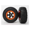 Traxxas Tires & Wheels, Assembled, Glued (S1 Compound) (Sct, Black – TRX5863R