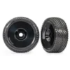 Traxxas Tires & wheels, assembled, glued (black dished 3.0″ wheels, Response Pro 3.0″ tires, foam inserts) (2) – TRX9074-BLK