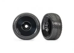 Traxxas Tires & wheels, assembled, glued (black dished 3.0″ wheels, Response Pro 3.0″ tires, foam inserts) (2) – TRX9074-BLK