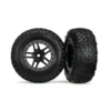 Traxxas Tires & wheels, glued on SCT Black chrome wheels TSM Rated – TRX5889