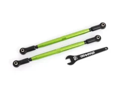 Traxxas Toe links, front (TUBES green-anodized, 6061-T6 aluminum) (2) (for use with TRX7895 X-Maxx WideMaxx suspension kit) – TRX7897G