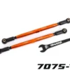 Traxxas Toe links, front (TUBES orange-anodized, 7075-T6 aluminum, stronger than titanium) (2) (for use with #7895 X-Maxx WideMaxx suspension kit) – TRX7897-ORNG
