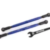 Traxxas Toe links, front (TUBES blue-anodized, 6061-T6 aluminum) (2) (for use with TRX7895 X-Maxx WideMaxx suspension kit) – TRX7897X