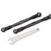 Traxxas Toe links, front (TUBES gray-anodized, 7075-T6 aluminum, stronger than titanium) (88mm) (2)/ rod ends, rear (4)/ rod ends, front (4)/ aluminum wrench (1) – TRX8948-GRAY