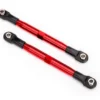 Traxxas Toe links (TUBES red-anodized, 7075-T6 aluminum, stronger than titanium) (87mm) (2)/ rod ends (4)/ aluminum wrench (1) – TRX6742R
