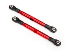 Traxxas Toe links (TUBES red-anodized, 7075-T6 aluminum, stronger than titanium) (87mm) (2)/ rod ends (4)/ aluminum wrench (1) – TRX6742R