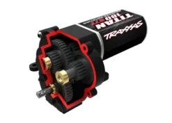 Traxxas Transmission, complete (high range (trail) gearing) (16.6:1 reduction ratio) (includes Titan 87T motor) – TRX9791