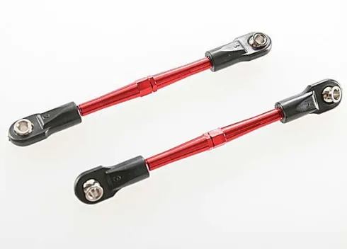 Traxxas Turnbuckles, aluminum (red-anodized), toe links, 59mm (2) (assembled with rod ends & hollow balls) (requires 5mm aluminum wrench TRX5477) – TRX3139X