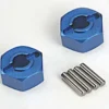 Traxxas Wheel hubs, hex (blue-anodized, lightweight aluminum) (2)/ axle pins(4) – TRX1654X