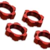 Traxxas Wheel nuts, splined, 17mm, serrated (red-anodized) (4) – TRX7758R