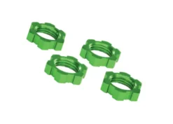 Traxxas Wheel nuts splined 17mm serrated green-anodized 4 – TRX7758G