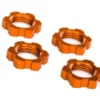 Traxxas Wheel nuts, splined, 17mm, serrated (orange-anodized) (4)– TRX7758T