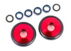 Traxxas Wheels, wheelie bar, 6061-T6 aluminum (red-anodized) (2)/ 5x8x2.5mm ball bearings (4)/ o-rings (2)/ 5x8x0.3mm TW (2) – TRX9461R