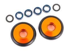 Traxxas Wheels, wheelie bar, 6061-T6 aluminum (orange-anodized) (2)/ 5x8x2.5mm ball bearings (4)/ o-rings (2)/ 5x8x0.3mm TW (2) – TRX9461A
