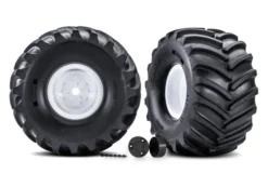 Traxxas White X-Monster Wheels w/ Terra Groove Tires (2) – TRX7689