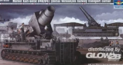 Trumpeter Morser Karl Gerat 040-041 auf Eisenbahn-Transport-Trailer – 1:35 bouwpakket