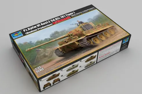 Trumpeter Pz.Kpfw.VI Ausf.E Sd.Kfz.181 Tiger I (Medium Production)w/Zimmerit in 1:35 bouwpakket