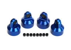 TRX7764A – Shock caps, aluminum blue-anodized, GTX shocks 4/ spacers 8