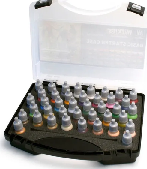 Vallejo Basic Starters Case Wizkids Premium Paints 40 kleuren 8ml – 80260