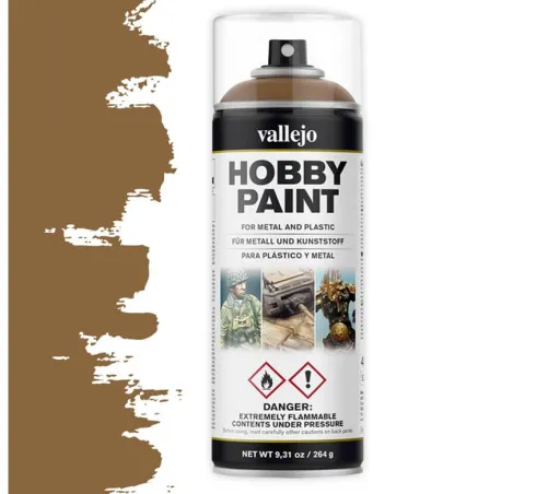 Vallejo Hobby Paint Fantasy Leather Brown spuitbus – 400ml – 28014