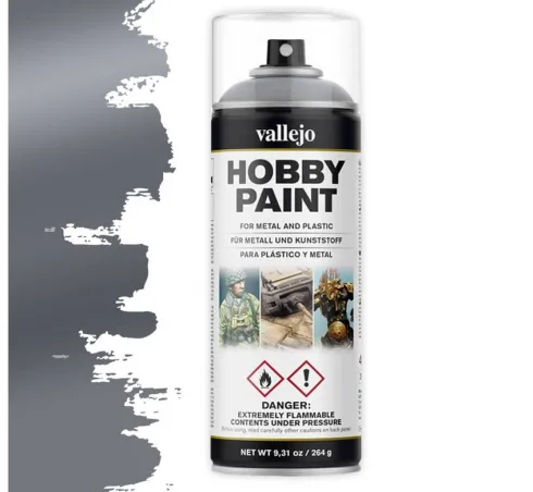 Vallejo Hobby Paint Fantasy Silver spuitbus – 400ml – 28021