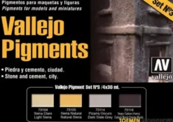 Vallejo Pigments Set Nr. 3 Stone and Cement nieuw nummer 73192