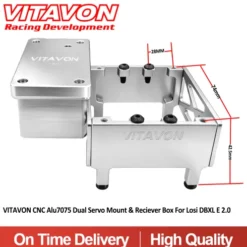 VITAVON CNC Alu7075 Dual Servo Mount & Receiver Box voor Losi DBXL-E 2.0