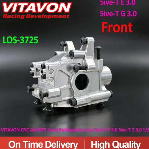 VITAVON CNC Alu7075 Front Bulkhead voor Losi 5ive-T E 3.0 en 5ive-T G 3.0 1/5